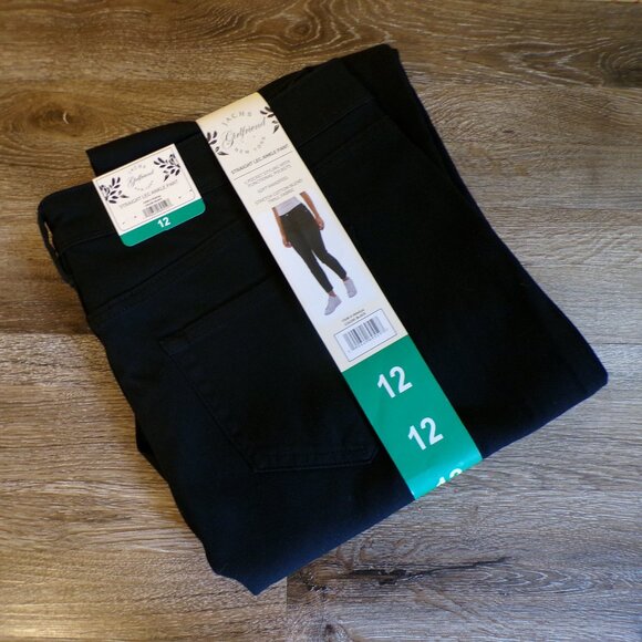 JACHS NEW YORK NWT Women's Girlfriend Straight Leg Ankle Pant Black Size 12 - Picture 1 of 5